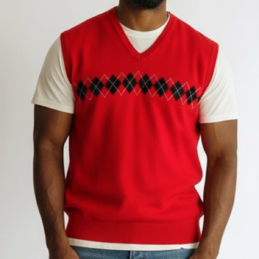 JOS. A. BANK Leadbetter Golf Argyle Sweater Vest